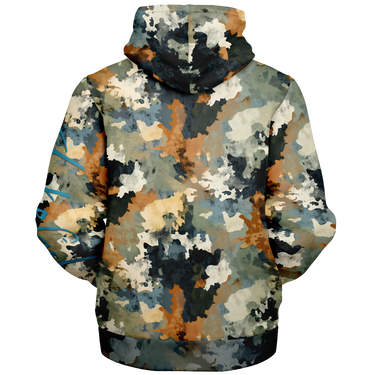 Chokefish™ Microfleece Zip-Up Hoodie Acid-Wash Colors-013B